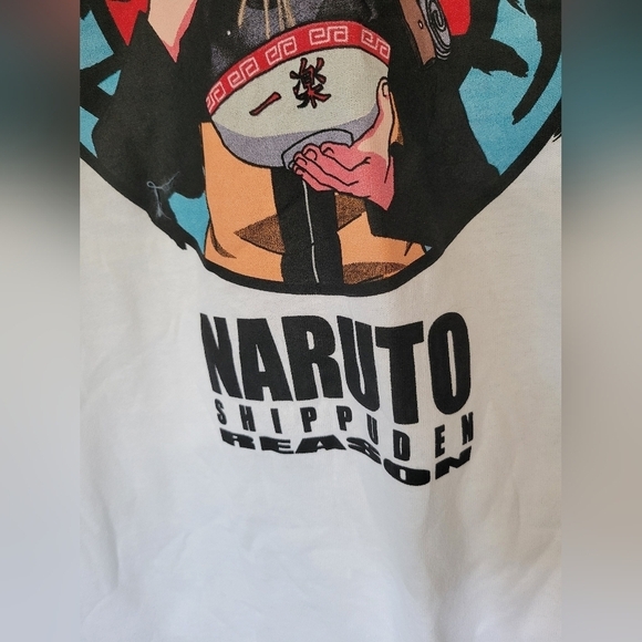 Reason Naruto Shippuden Graphic Tee M NWT White - Picture 4 of 8